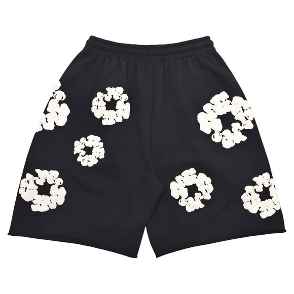 Denim Tears The Cotton Wreath Shorts Black - Picture 2 of 3